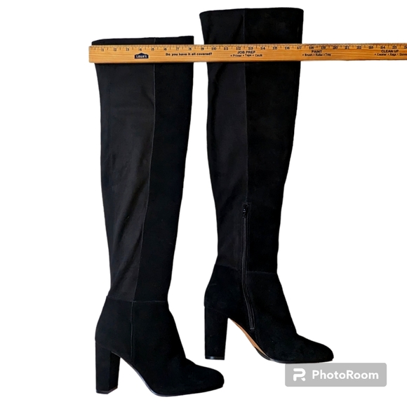 Vince Camuto OTK Boots Women's Size 8 Black Selial Suede Tall Dressy Heels - Picture 6 of 11